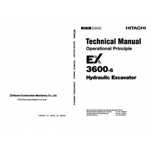 Hitachi EX3600-6 Hydraulic Excavator set of Service Manuals