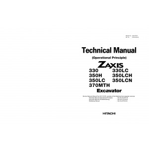 Hitachi Zaxis 330, Zaxis 330LC, Zaxis 350H, Zaxis 350LCH and Zaxis 370MTH Crawler Excavator set of Service Manuals