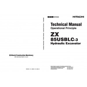 Hitachi Zaxis 85USBLC-3 Compact Excavator set of Service Manuals