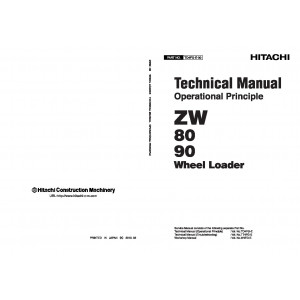 Hitachi Zaxis ZW80 and Zaxis ZW90 Wheel Loader set of Service Manuals