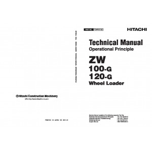 Hitachi Zaxis ZW100-G and Zaxis ZW120-G Wheel Loader set of Service Manuals