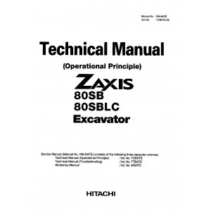 Hitachi Zaxis 80SB and Zaxis 80SBLC Compact Excavator set of Service Manuals