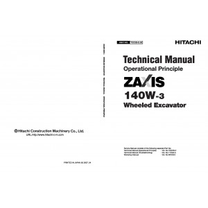 Hitachi Zaxis 140W-3 Wheel Excavator set of Service Manuals