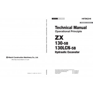 Hitachi Zaxis 130-5B and Zaxis 130LCN-5B Crawler Excavator set of Service Manuals