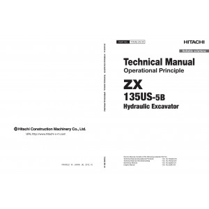 Hitachi Zaxis 135US-5B Crawler Excavator set of Service Manuals