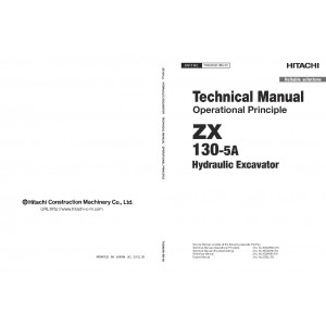 Hitachi Zaxis 130-5A Crawler Excavator set of Service Manuals