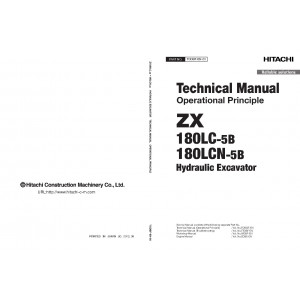 Hitachi Zaxis 180LC-5B and Zaxis 180LCN-5B Crawler Excavator set of Service Manuals