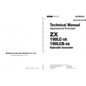 Hitachi Zaxis 190LC-5B and Zaxis 190LCN-5B Crawler Excavator set of Service Manuals