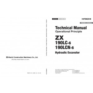 Hitachi Zaxis 190LC-6 and Zaxis 190LCN-6 Crawler Excavator set of Service Manuals