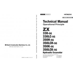 Hitachi Zaxis 330-5G, Zaxis 330LC-5G, Zaxis 350H-5G, Zaxis 350LCH-5G, Zaxis 350K-5G and Zaxis 350LCK-5G Crawler Excavator set of Service Manuals