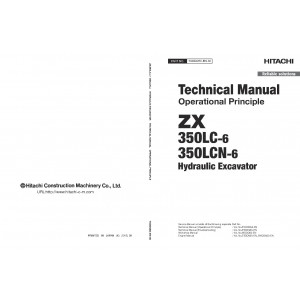 Hitachi Zaxis 350LC-6 and Zaxis 350LCN-6 Crawler Excavator set of Service Manuals