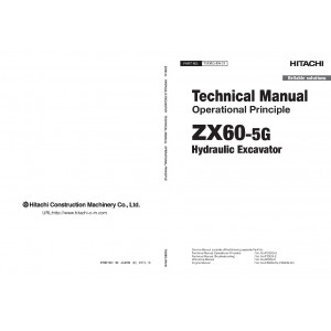 Hitachi Zaxis 60-5G Compact Excavator set of Service Manuals