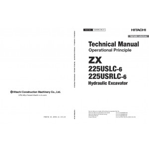 Hitachi Zaxis 225USLC-6 and Zaxis 225USRLC-6 Crawler Excavator set of Service Manuals