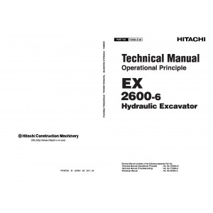 Hitachi EX2600-6 Hydraulic Excavator set of Service Manuals