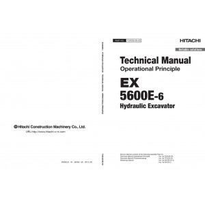 Hitachi EX5600E-6 Hydraulic Excavator set of Service Manuals