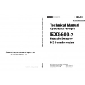 Hitachi EX5600-7 Hydraulic Excavator set of Service Manuals