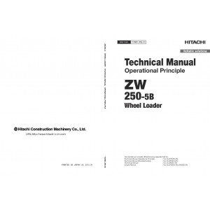 Hitachi Zaxis ZW250-5B Wheel Loader set of Service Manuals