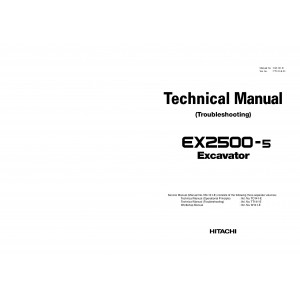 Hitachi EX2500-5 Crawler Excavator set of Service Manuals