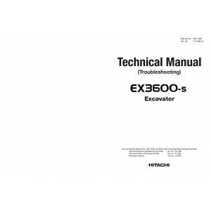 Hitachi EX3600-5 Crawler Excavator set of Service Manuals