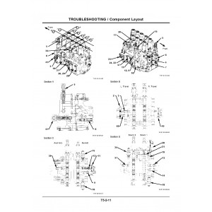 Hitachi EX200-5, EX230-5 and EX270-5 Crawler Excavator set of Service Manuals