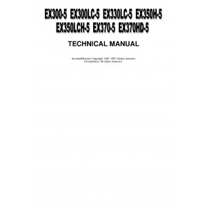 Hitachi EX330LC-5 and EX370-5 Crawler Excavator set of Service Manuals