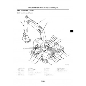 Hitachi Zaxis 200, Zaxis 210, Zaxis 230, Zaxis 240, Zaxis 250, Zaxis 270, Zaxis 280LC Crawler Excavator set of Service Manuals