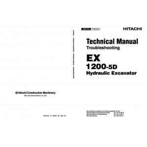 Hitachi EX1200-5D Hydraulic Excavator set of Service Manuals