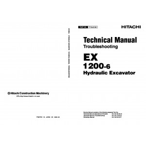 Hitachi EX1200-6 Hydraulic Excavator set of Service Manuals