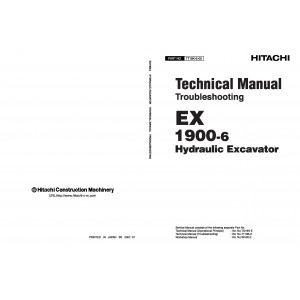 Hitachi EX1900-6 Hydraulic Excavator set of Service Manuals