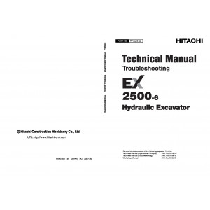 Hitachi EX2500-6 Crawler Excavator set of Service Manuals