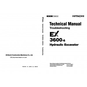 Hitachi EX3600-6 Hydraulic Excavator set of Service Manuals