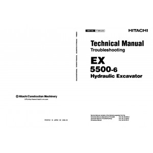 Hitachi EX5500-6 Hydraulic Excavator set of Service Manuals