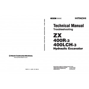 Hitachi Zaxis 400R-3 and Zaxis 400LCH-3 Crawler Excavator set of Service Manuals