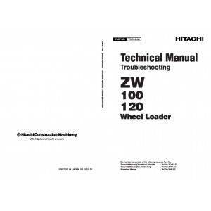 Hitachi Zaxis ZW100 Wheel Loader set of Service Manuals