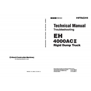 Hitachi EH4000AC-II Rigid Dump Truck set of Service Manuals