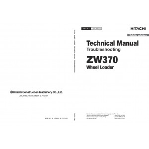 Hitachi Zaxis ZW370 Wheel Loader set of Service Manuals