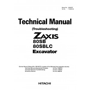 Hitachi Zaxis 80SB and Zaxis 80SBLC Compact Excavator set of Service Manuals