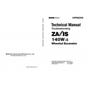 Hitachi Zaxis 140W-3 Wheel Excavator set of Service Manuals