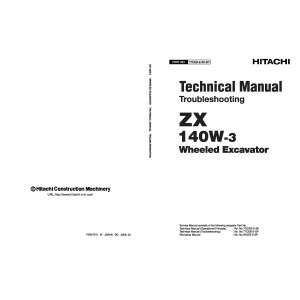 Hitachi Zaxis 140W-3 Wheel Excavator set of Service Manuals