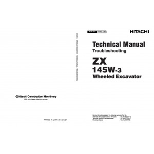 Hitachi Zaxis 145W-3 Wheel Excavator set of Service Manuals