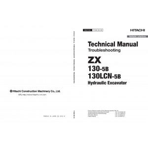 Hitachi Zaxis 130-5B and Zaxis 130LCN-5B Crawler Excavator set of Service Manuals