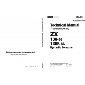 Hitachi Zaxis 130-5G and Zaxis 130K-5G Crawler Excavator set of Service Manuals