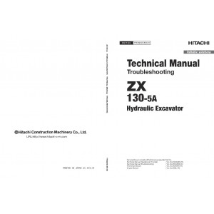 Hitachi Zaxis 130-5A Crawler Excavator set of Service Manuals