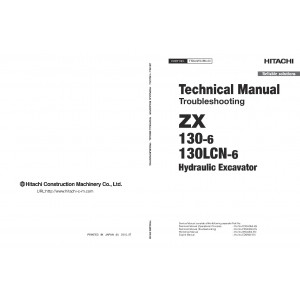 Hitachi Zaxis 130-6 and Zaxis 130LCN-6 Crawler Excavator set of Service Manuals