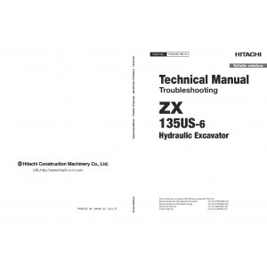 Hitachi Zaxis 135US-6 Crawler Excavator set of Service Manuals