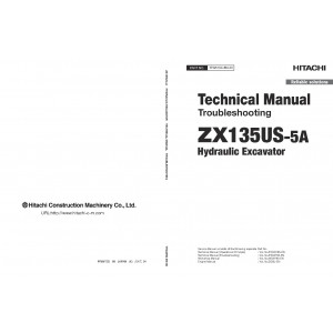 Hitachi Zaxis 135US-5A Crawler Excavator set of Service Manuals