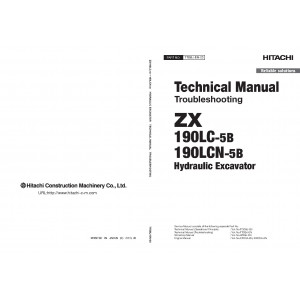 Hitachi Zaxis 190LC-5B and Zaxis 190LCN-5B Crawler Excavator set of Service Manuals