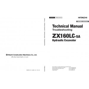 Hitachi Zaxis 160LC-5A Crawler Excavator set of Service Manuals