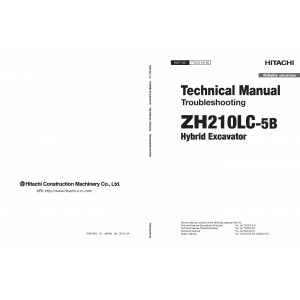 Hitachi ZH 210LC-5B Hybrid Excavator set of Service Manuals