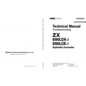 Hitachi Zaxis 690LCH-7 and Zaxis 690LCR-7 Crawler Excavator set of Service Manuals